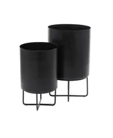 CosmoLiving Metal Planter Set of 2