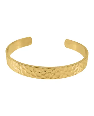 Adornia 14K Gold Plated Hammered Cuff