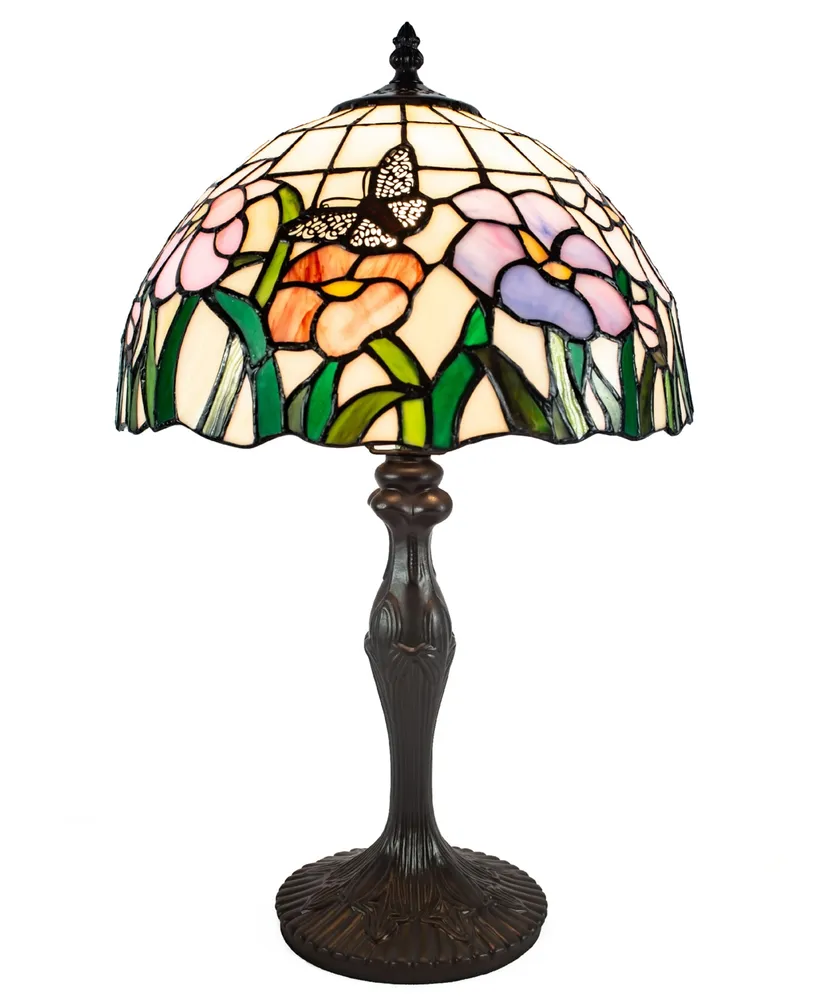 Dale Tiffany Pazio Floral Butterfly Table Lamp