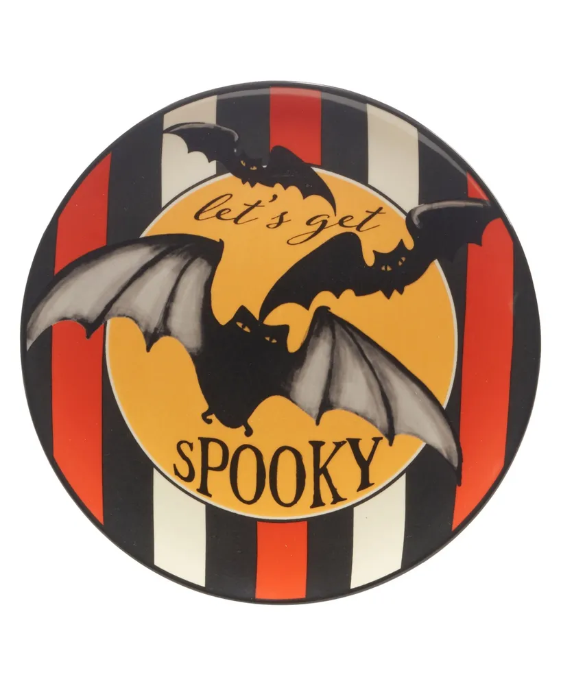 Certified International Spooky Halloween Set of 4 Dessert Plates, Service for 4