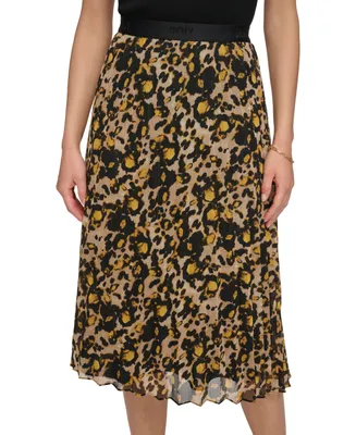 Dkny Women's Pull-On Elastic-Waist Pleated Midi Skirt