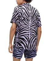 Hugo by Boss Men's Ellino Regular-Fit Zebra-Print Shirt