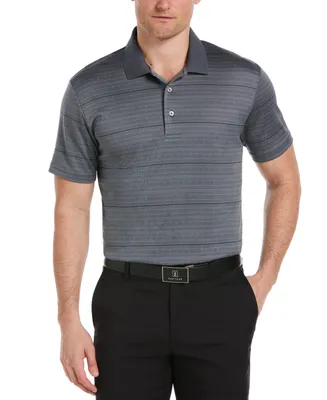 Pga Tour Men's Geo-Print Jacquard Short-Sleeve Golf Polo Shirt