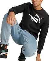 Puma Men's Ess+ Big Logo Crewneck Fleece Sweatshirt