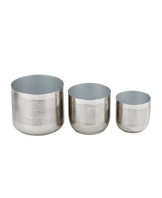 CosmoLiving Metal Indoor Outdoor Planter Set of 3