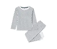 Gots Certified Organic Cotton Knit 2 Piece Pajama Set, Fort (Size 6M), Unisex, Infant