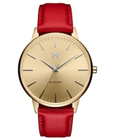 Mvmt Women's Boulevard Red Leather Strap Watch 38mm