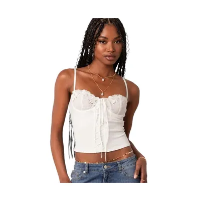 Women's Fairygirl Cupped Lace Up Corset Top
