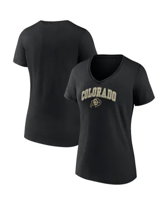 Women's Fanatics Black Colorado Buffaloes Evergreen Campus V-Neck T-shirt