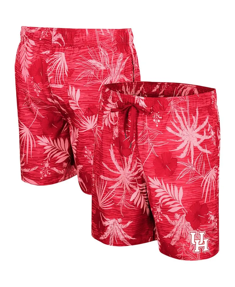 Men's Colosseum Red Houston Cougars What Else is New Swim Shorts