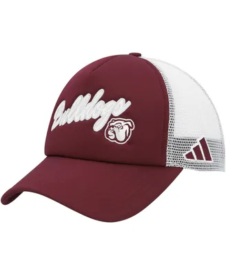 Men's adidas Maroon Mississippi State Bulldogs Script Trucker Snapback Hat