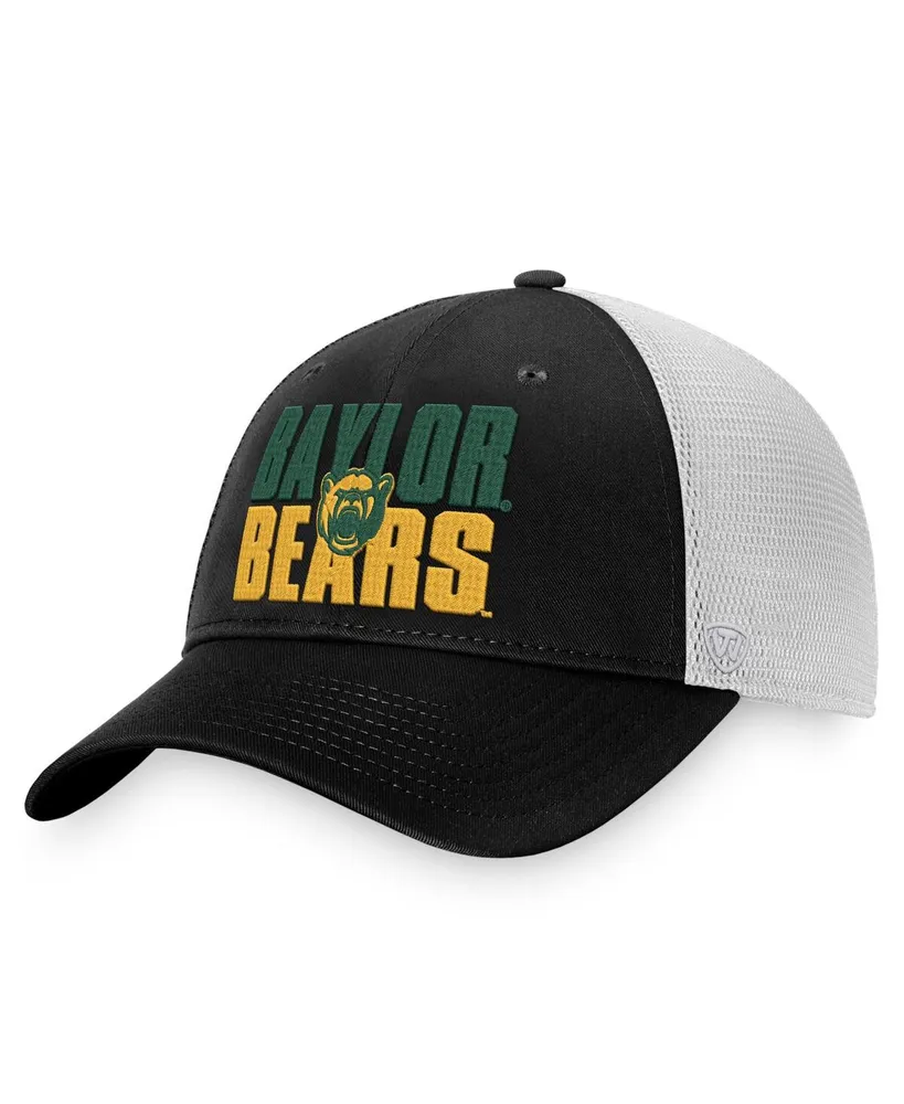 Men's Top of the World Black, White Baylor Bears Stockpile Trucker Snapback Hat