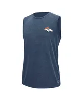 Men's Msx by Michael Strahan Navy Denver Broncos Warm Up Sleeveless T-shirt