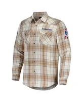 Men's Nfl x Darius Rucker Collection by Fanatics Tan New England Patriots Flannel Long Sleeve Button-Up Shirt