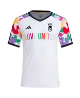 Men's adidas White Columbus Crew 2023 Pride Pre-Match Top