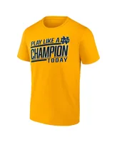 Men's Fanatics Gold Notre Dame Fighting Irish Play Like A Champion T-shirt