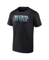 Men's Fanatics Black Carolina Panthers Big and Tall Two States One Team Statement T-shirt