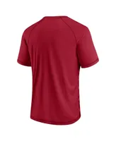 Men's Fanatics Crimson Oklahoma Sooners Arch Outline Raglan T-shirt