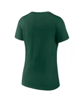 Women's Fanatics Green Colorado State Rams Basic Arch V-Neck T-shirt