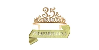 Meant2tobe 35th Birthday Sash and Tiara for Women