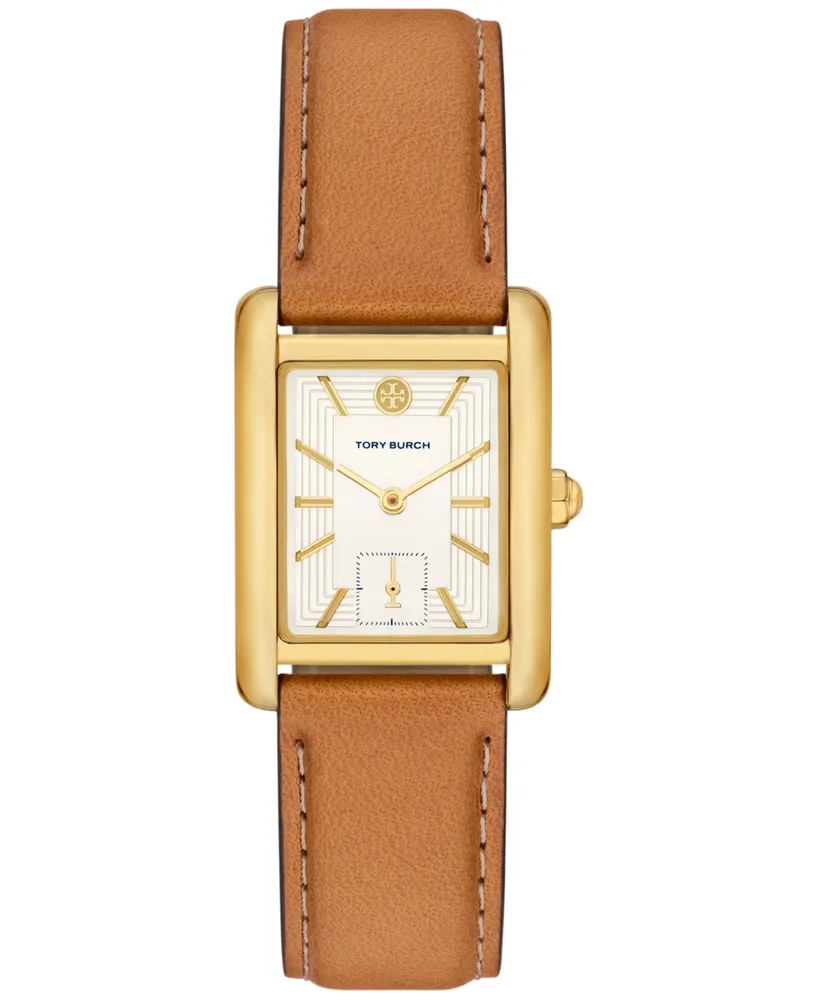 Tory Burch Women's The Eleanor Luggage Leather Strap Watch 25mm