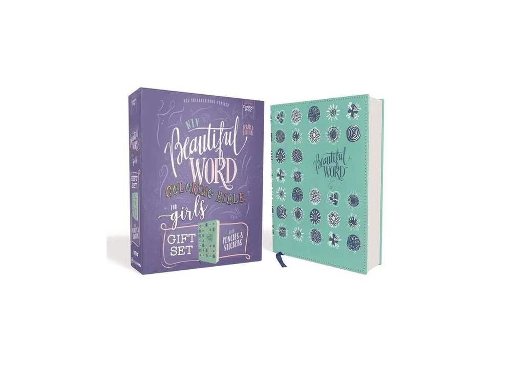 Niv, Beautiful Word Coloring Bible for Girls Pencil, Sticker Gift Set, Updated, Leathersoft over Board, Teal, Comfort Print