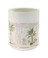 Avanti Colony Palm Tree Textured Ceramic Wastebasket