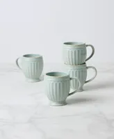 Lenox French Perle Groove Mugs, Set Of 4