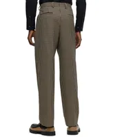 Boss by Hugo Men's Relaxed-Fit Checked Trousers