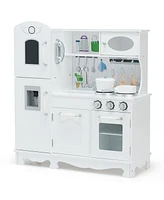 Costway Play Kitchen Pretend Play Cookware Set Toys for Kids w/ Water Dispenser