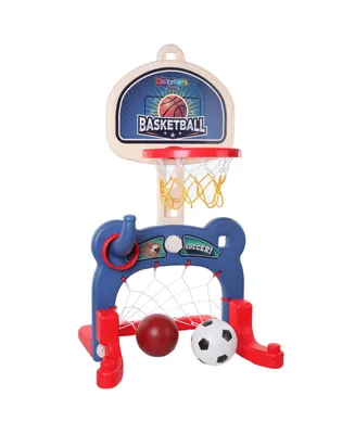 3-in-1 Kids Sports Center: Basketball Hoop, Soccer Goal, Ring Toss Playset - Indoor and Outdoor Activity Center for Toddlers - Toys for Active Kids