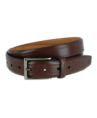 Trafalgar Men's Stitch Detail Leather Belt