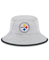 Men's New Era Gray Pittsburgh Steelers Game Bucket Hat