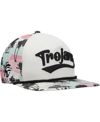 Men's New Era Cream Usc Trojans High Tide Golfer Snapback Hat