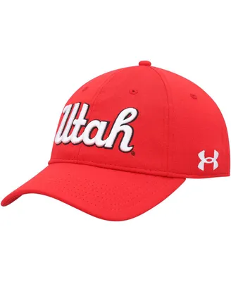 Men's Under Armour Red Utah Utes Throwback Iso-Chill Adjustable Hat