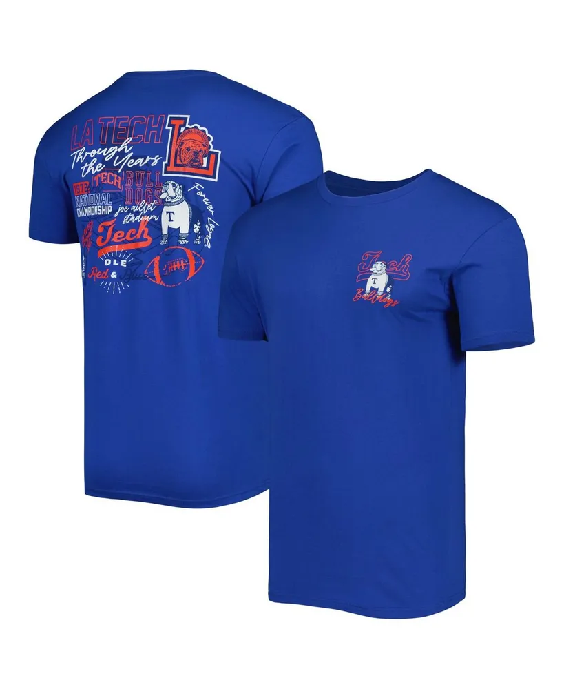 Men's Royal Louisiana Tech Bulldogs Through the Years T-shirt