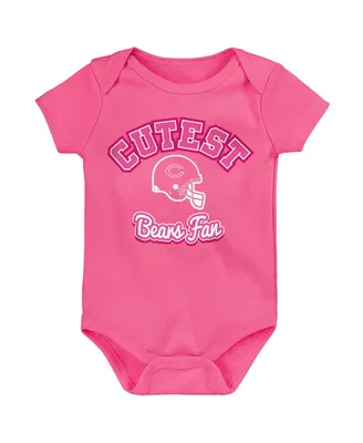 Girls Newborn and Infant Pink Chicago Bears Cutest Fan Bodysuit