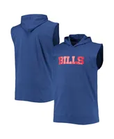 Men's Royal Buffalo Bills Big and Tall Muscle Sleeveless Pullover Hoodie