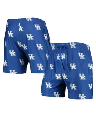 Men's Concepts Sport Royal Kentucky Wildcats Flagship Allover Print Jam Shorts