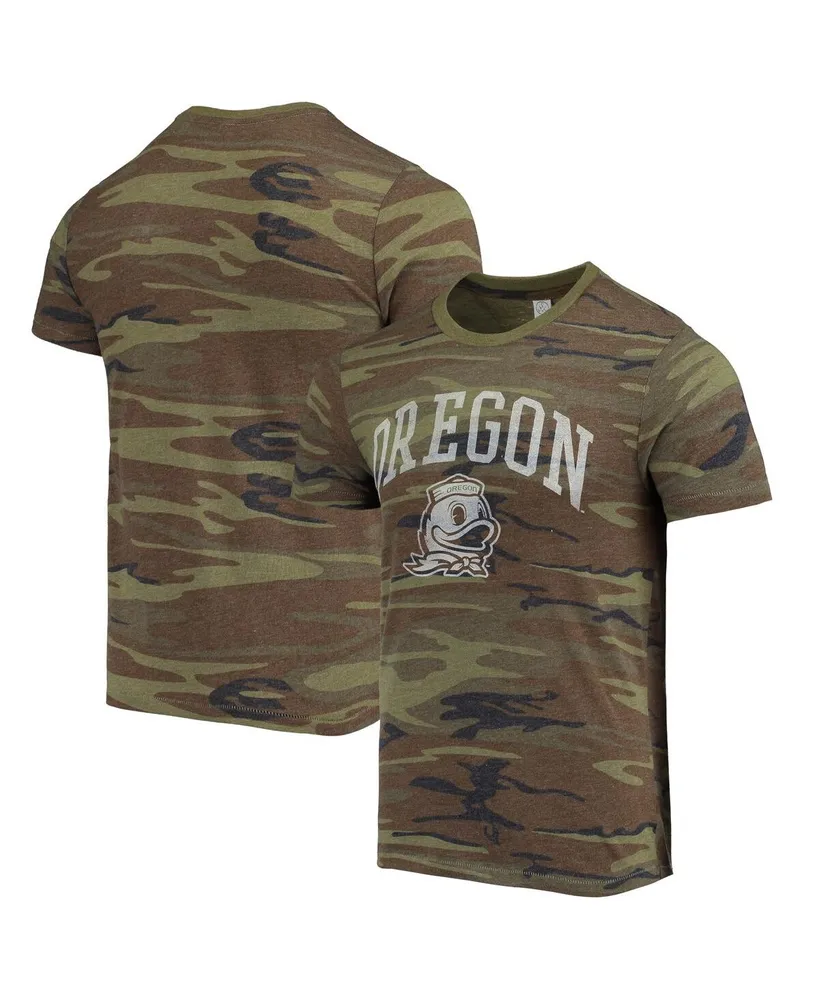 Men's Alternative Apparel Camo Oregon Ducks Arch Logo Tri-Blend T-shirt