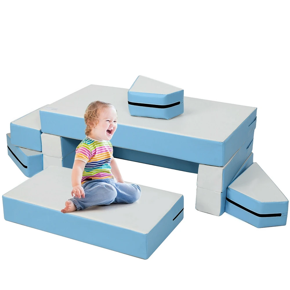 Costway 4-in-1 Crawl Climb Foam Shapes Playset Softzone Toy Kids Toddler Preschoolers