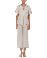 Flora by Nikrooz Women's Annie Notch Top and Capri Pajama Set