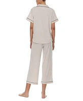 Flora by Nikrooz Women's Annie Notch Top and Capri Pajama Set