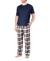 Men's Short Sleeve Flannel Pajama Set