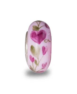 Fenton "You Are Loved" Hand Decorated Glass Bead