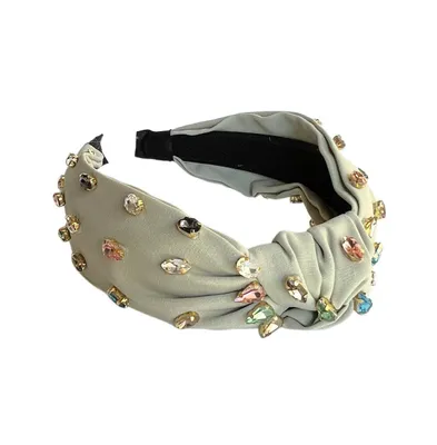 Headbands of Hope Women's Traditional Knot Headband - Green Gem