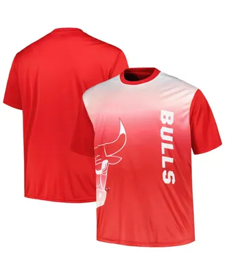 Men's Red Chicago Bulls Big and Tall Sublimated T-shirt