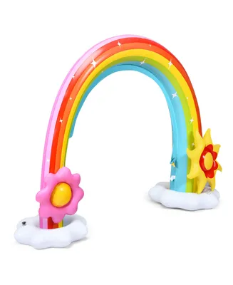 Inflatable Rainbow Sprinkler Summer Outdoor Kids Spray Water Toy Yard Party Pool