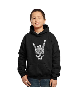 La Pop Art Boys Word Hooded Sweatshirt - Heavy Metal Genres