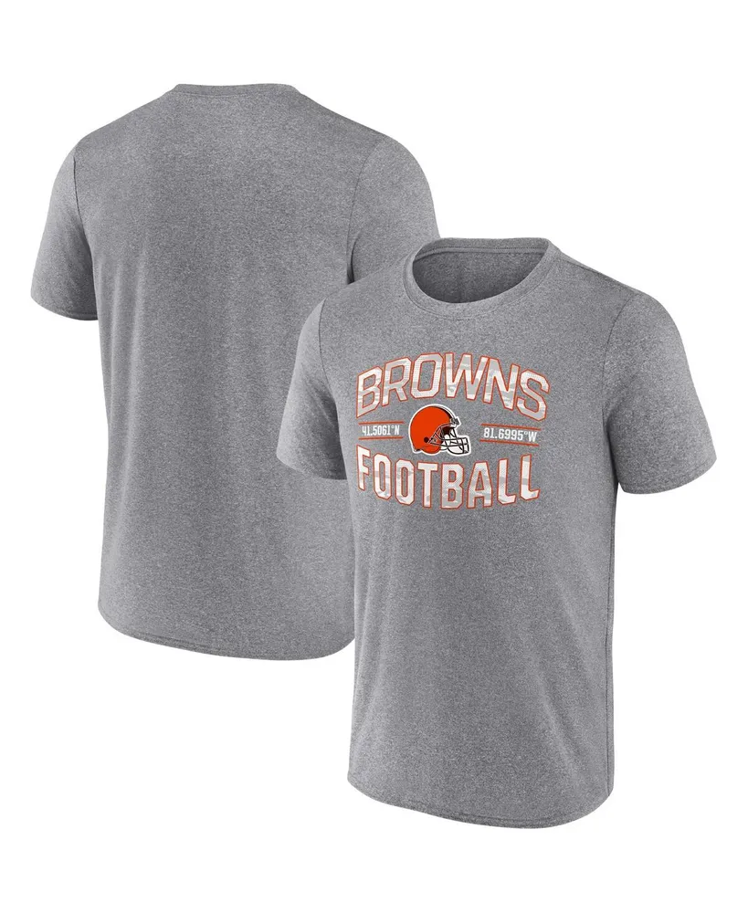 Men's Fanatics Heathered Gray Cleveland Browns Want To Play T-shirt